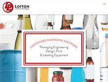 Tablet Screenshot of loftonlabel.com